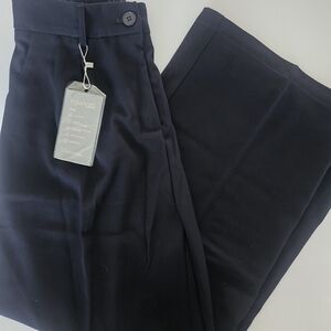 NWT FUNYYZO Navy Wide Leg Dress Pants High Waisted Trousers